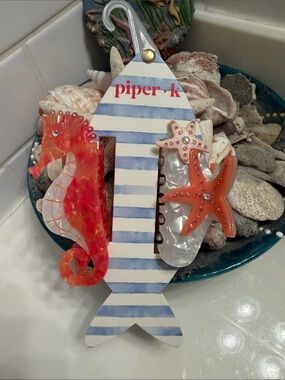 Piper Hair Clip Set- Seahorse & Starfish